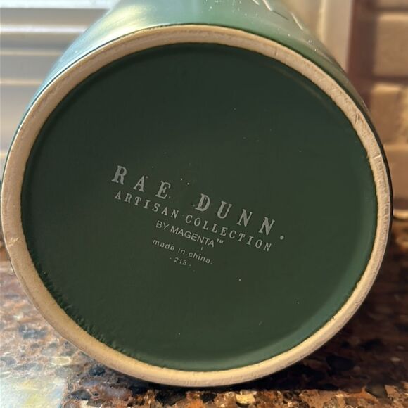 Rae Dunn Green Matte Finish ‘Merry’ Ceramic Cup - Picture 2 of 4